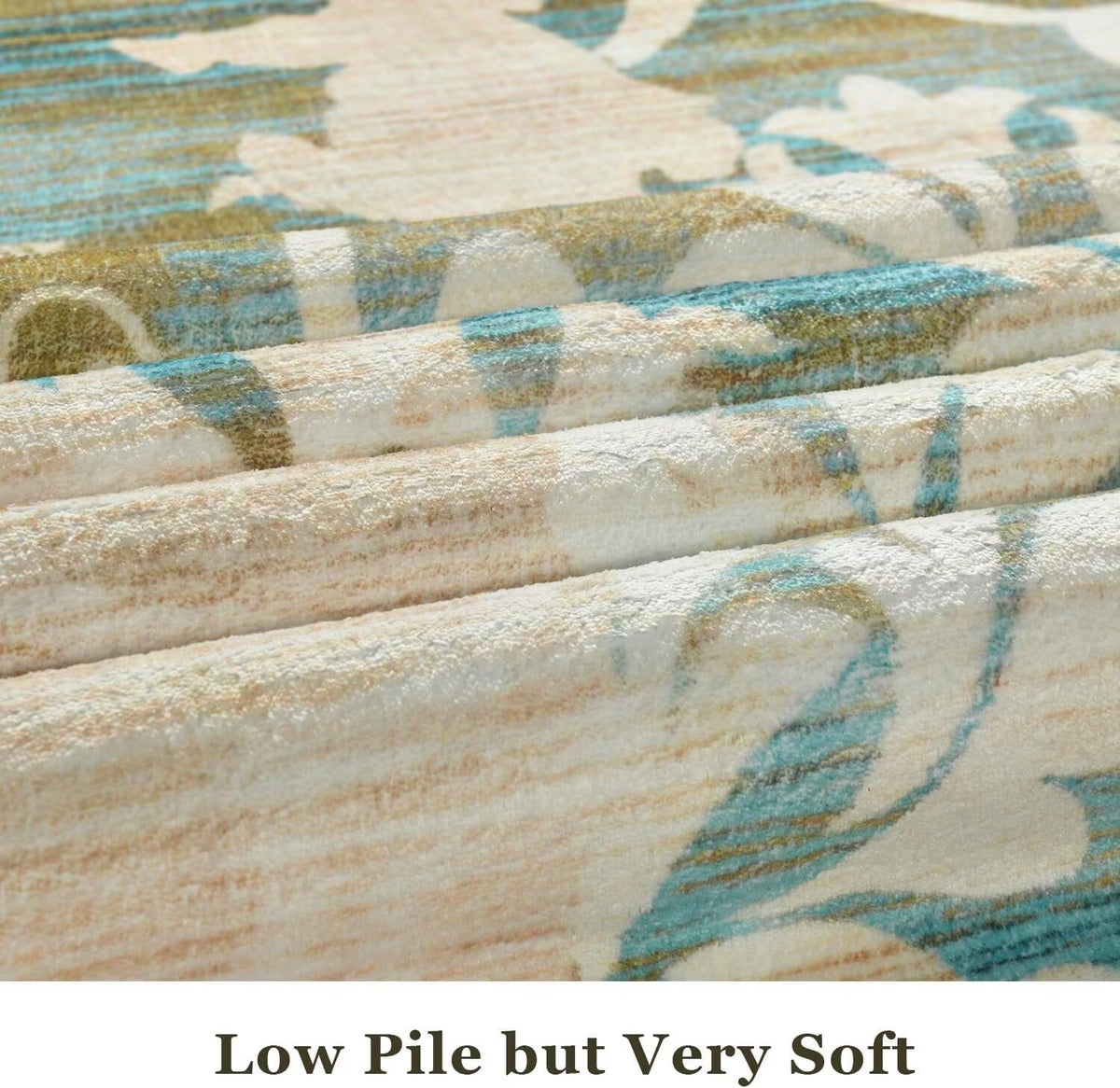 8x10 Area Rugs,Abstract Area Rugs, Modern Washable Non-Slip Rug for Living Room, Bedroom, Dining Room, Soft Low Pile Carpet, Neutral Decor for Home and Office,Abstract Floral - Yellow