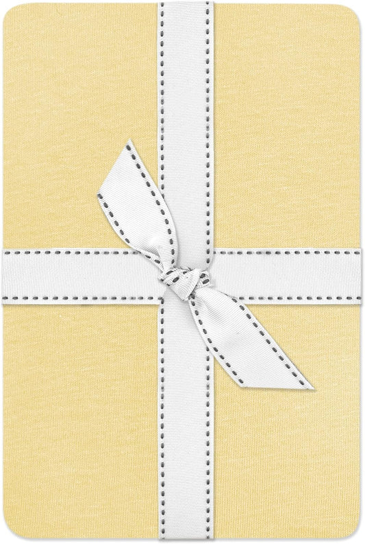 Frankie Fitted Crib Sheet 100% Organic Cotton for Baby & Toddler Mattress, Breathable for Boys & Girls, Butter Yellow, One Size