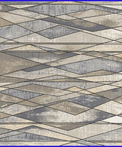 Modern Rug for Living Rooms Abstract Design, 3D Effect in Grey Yellow, Size:2'8" x 4'11"