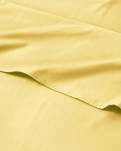 Kids Twin Size Bed Sheet Set - 3 Piece Kids Loft Bed Sheets - Solid Yellow Themed Bedding - Soft, Cute and Cozy - Breathable and Machine Washable - Bedding for Boys, Girls, Teens & Toddlers - Oeko-Tex