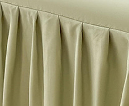 Elegant Solid Color Ruffled Bed Skirt with Sheet,Dust Ruffle Bedskirt 17.7" Long Drop,Queen