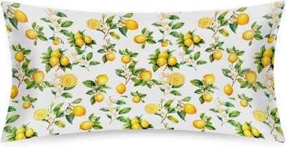 Lemon Satin Pillowcase for Hair and Skin Soft Silk Pillow Case Slip