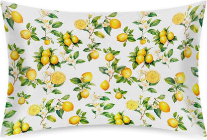 Lemon Satin Pillowcase for Hair and Skin Soft Silk Pillow Case Slip