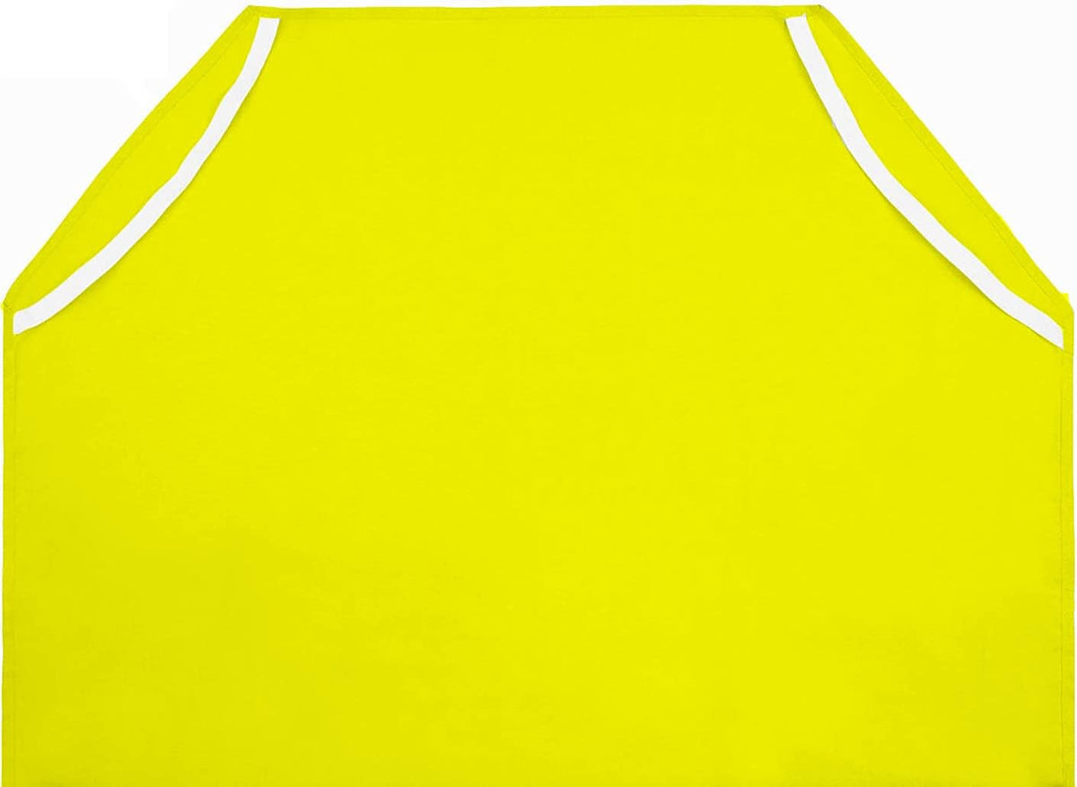 Standard Kids Cot Sheet for Stackable Cots for Preschool Daycare & Child Care - Corner Elastic Loops - Cot Bed Fitted Sheet - Nap Fitted Sheet for Kids - Cotton Surface Pack of 4 (23" x 52", Yellow)
