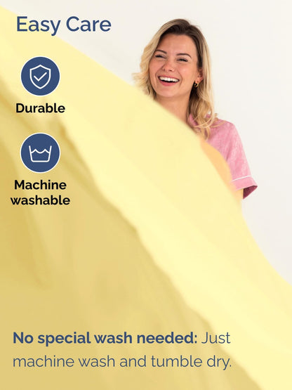 Extra Deep King Sheet Set - 6 Piece Breathable and Cooling Sheets - Yellow