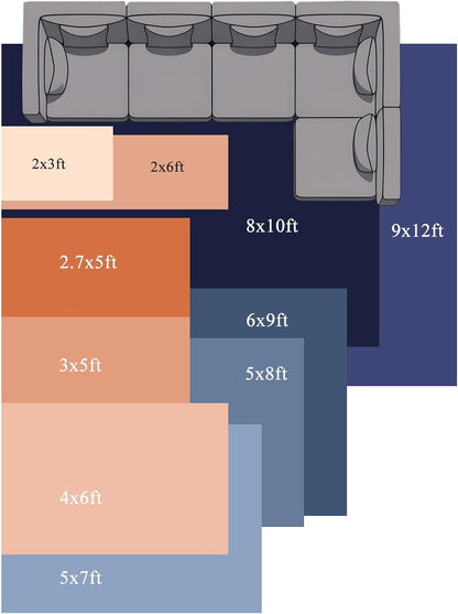 Rectangle Area Rug 2x3ft, Xmas Snowman Pine Tree on Gray Non-Shedding Washable Area Rug, Winter Snowflake Yellow Star Non Slip Low-Profile Rugs for Living Room, Bedroom Dining Room