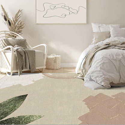 Home Decor Aesthetics Area Rug – Premium Low Pile Non-Slip Carpet for Living Room, Bedroom & Office – Abstract Three-Dimensional,Washable Contemporary Home Decor Rug Yellow