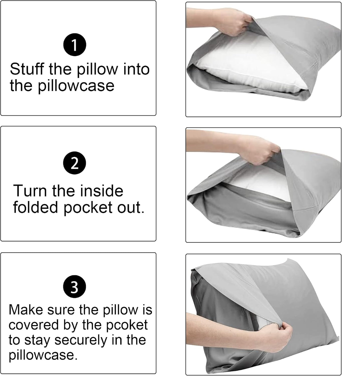 2-Pack Microfiber King Pillow Cases, Envelope Closure, Yellow