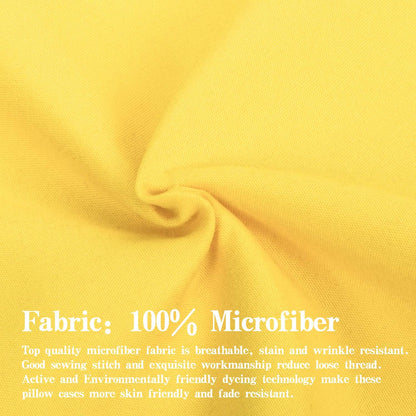 Twin Sheet Set - 3 Piece Breathable and Soft Sheets(1 Flat Sheet, 1 Fitted Sheet, 1 Pillowcase) - Easy Fit - Wrinkle Free and Comfy Sheets Set - White Sheet Set with Deep Pockets, Yellow