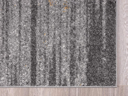 Yellow & Grey Bold Splatter Ring Contemporary 3' X 5' Area Rug - Laguna Collection Modern Style Accent Rug Rugs